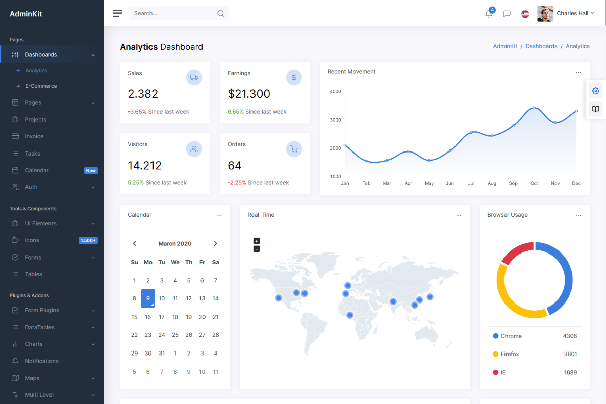 Tablet App Interface